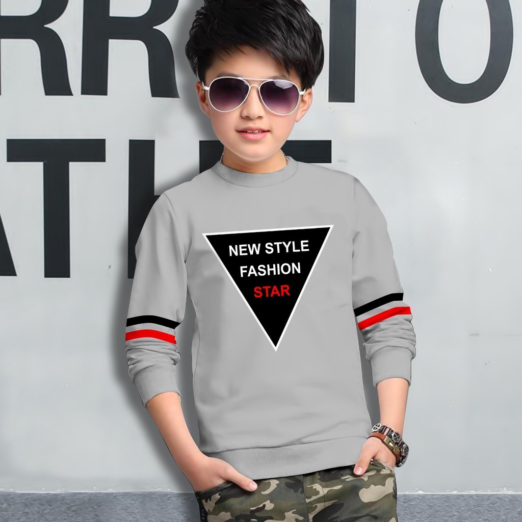 Switer Fashion Star Terbaru / Sweater Anak Laki-laki /  Sweeter Gaming Bahan Babyterry / FLAVA_STORE