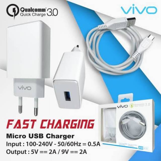 CHARGER VIVO ORIGINAL 2A QUALCOMM 3.0 FAST CHARGING
