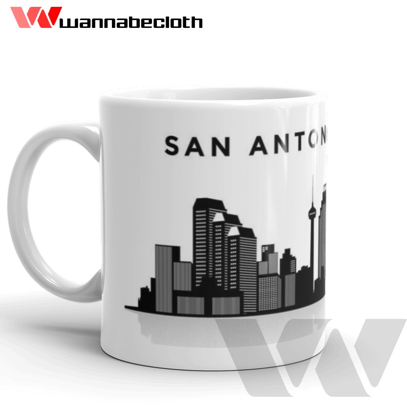 Gelas San Antonio USA Mug San Antonio USA Souvenir San Antonio USA Mug World City