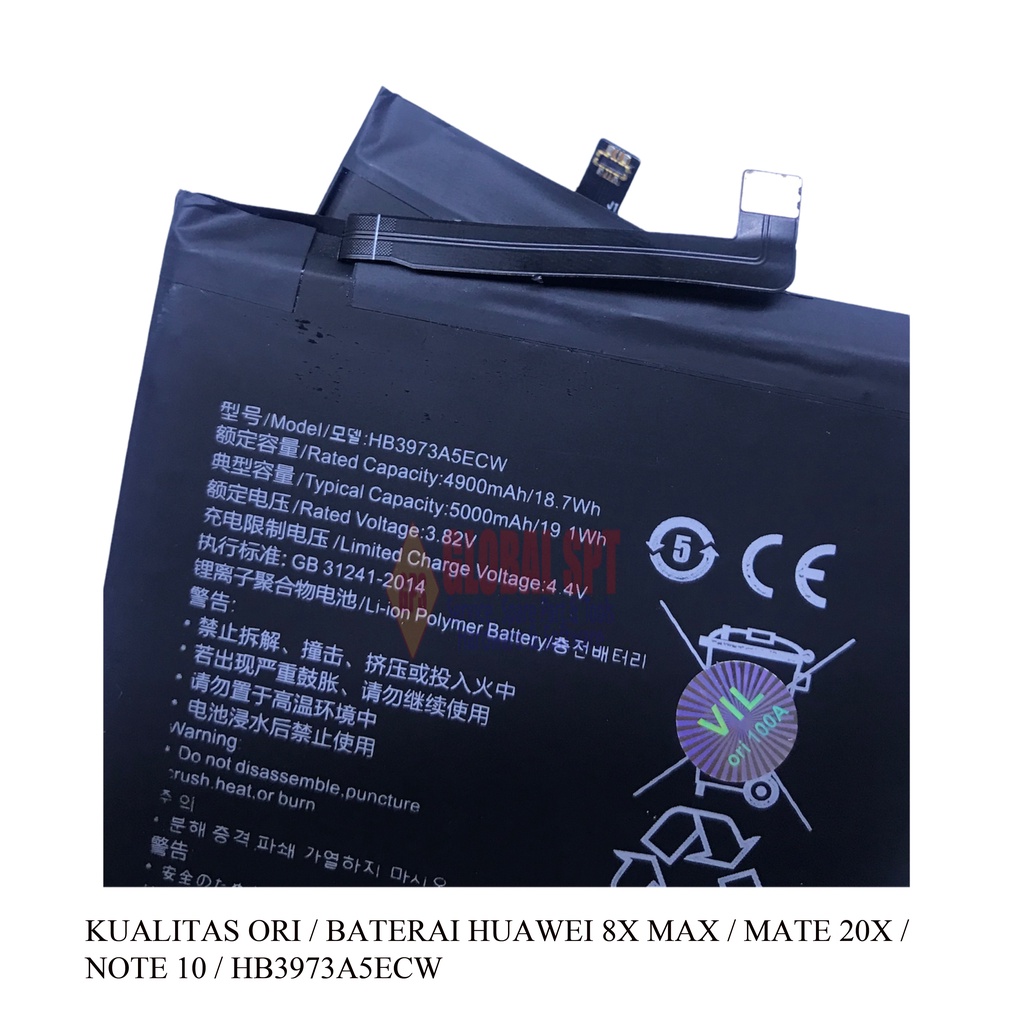 KUALITAS ORI / BATERAI HUAWEI 8X MAX / BATRE / BATERE MATE 20X / NOTE 10 / HB3973A5ECW