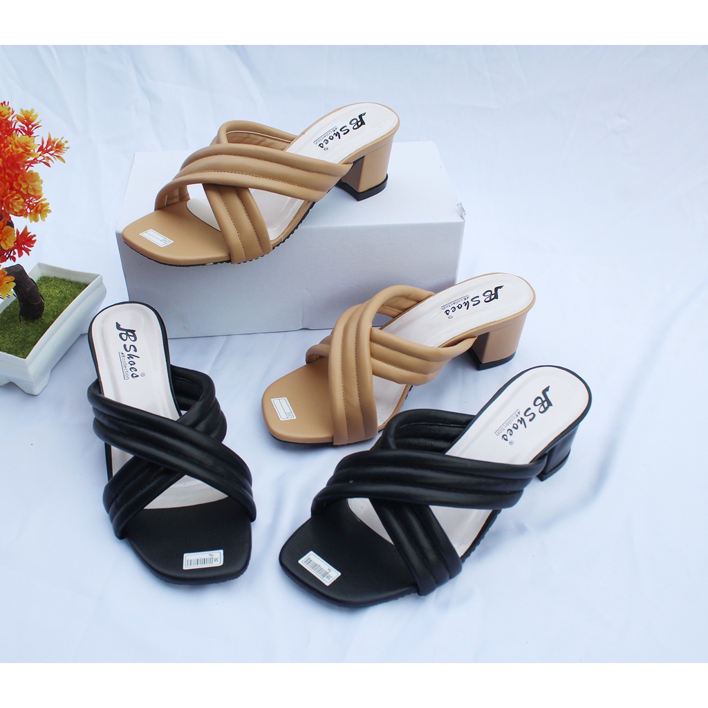 sandal wanita sendal hak tahu sandal hak wanita Heels Wanita Busa / Sandal Hak Tahu Chunky 5CM / Sandal Hak Tahu Wanita Silang / Sandal Wanita Murah Original