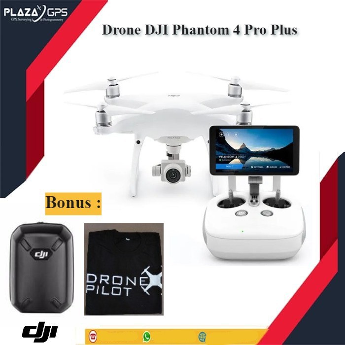 Drone DJI Phantom 4 Pro Plus Garansi TAM + Free Tas Hardcase & T-Shirt