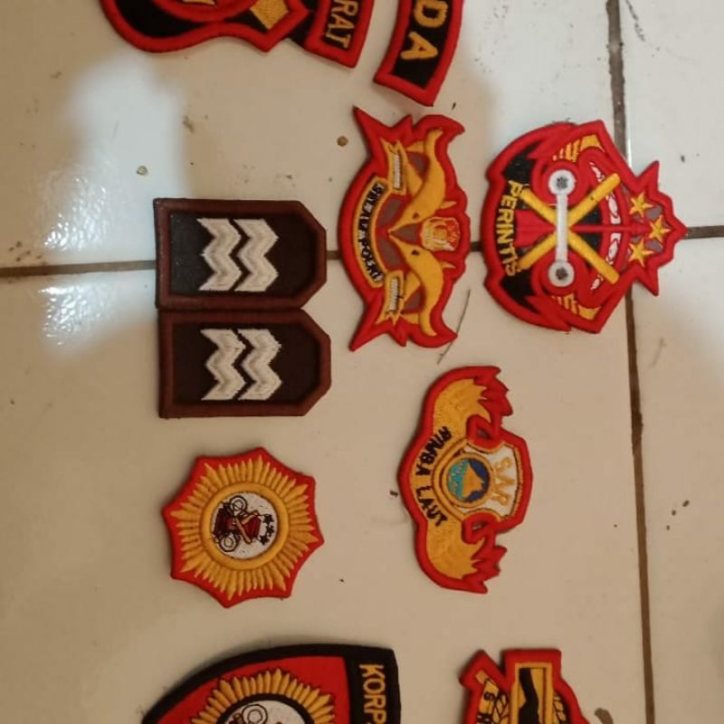 Atribut Polri Bordir Timbul 3D