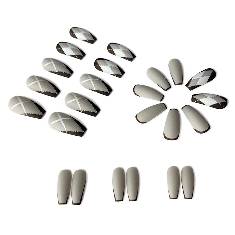 Kuku Palsu 【B74，lem sticker】Nikah kuku Wedding False Nailart Pengantin Tangan