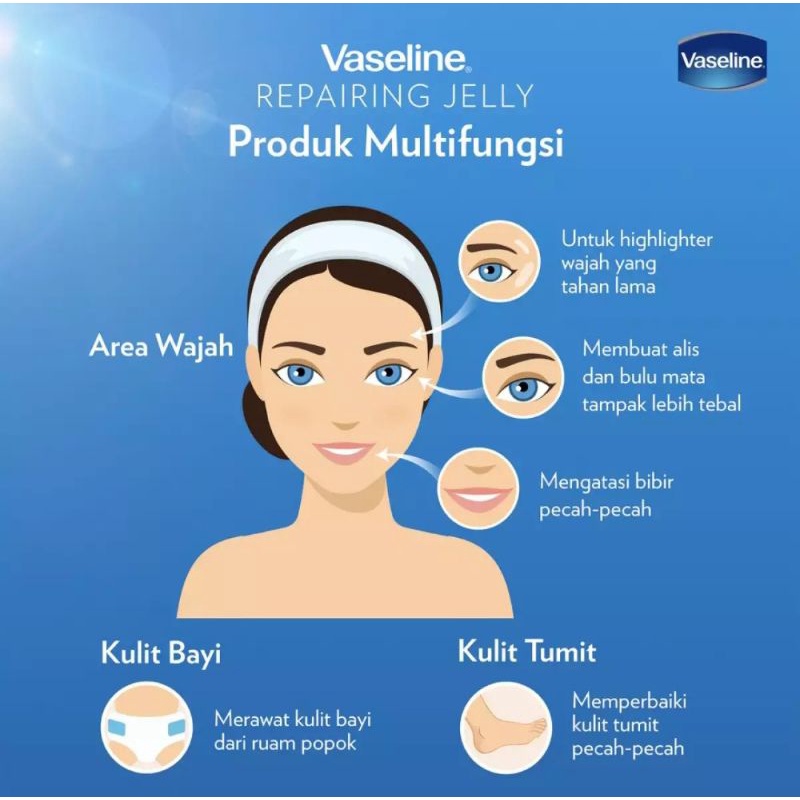 Vaseline pertoleum jelly 100gr Original Repairing 100 gram pelembab kulit