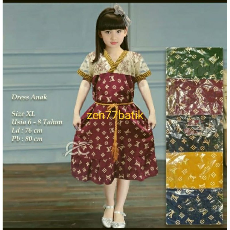 dress lv anak rantai