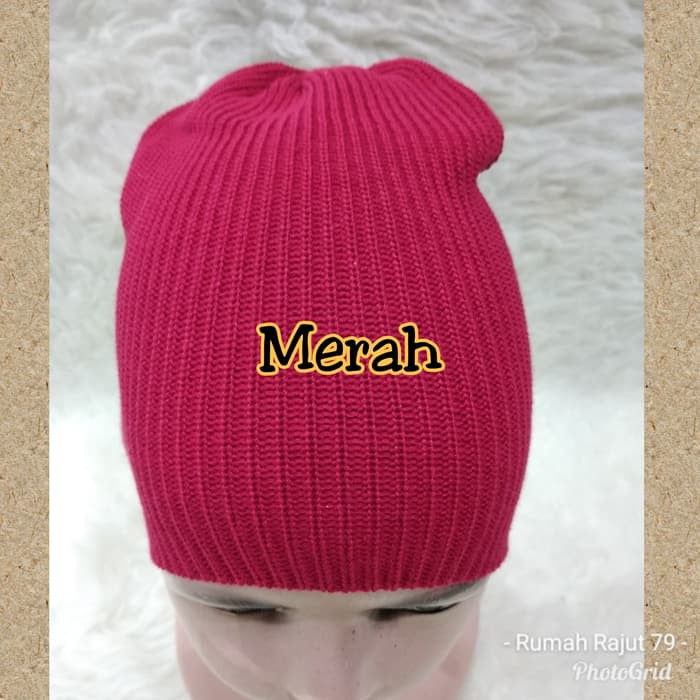 Topi kupluk rajut bayi anak