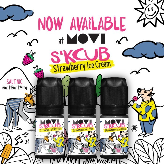 LIQUID SKCUB STRAWBERRY ICE CREAM SALT NIC - MOVI S'KCUB BUCKS - 30ML