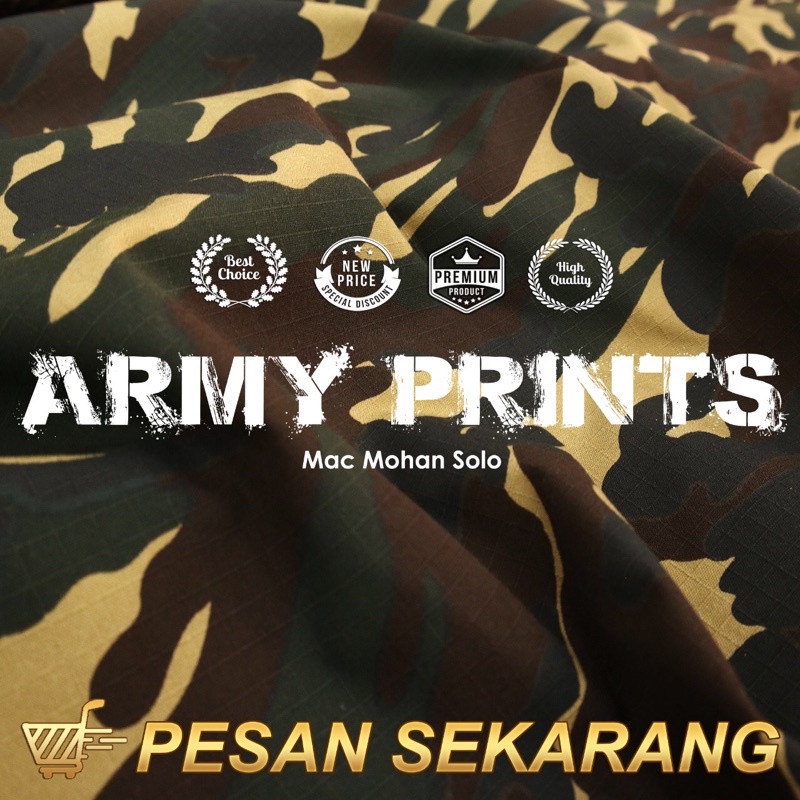 [NEW ARRIVAL] ARMY PRITS LORENG DORENG PER O.5M KATUN SEMI DRILL TNI KOPASUS RIPSTOP