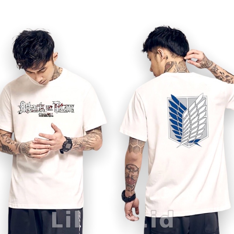 Lilipop Kaos Pria Attack On Titan Eren Yeager Baju Distro Basic Tshirt Kasual