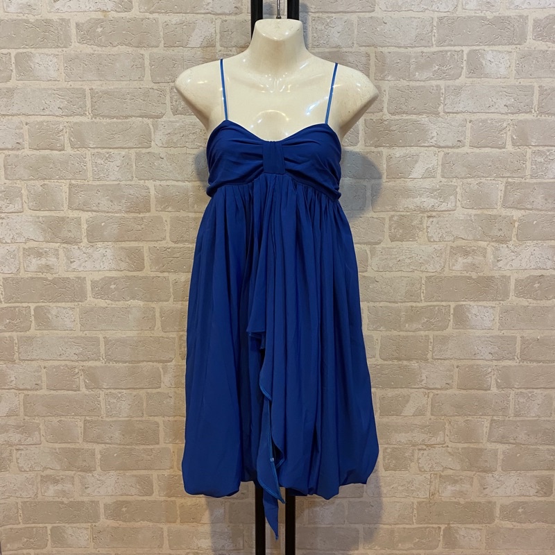 Cute Ribbon Dress / Blue Party Dress / Dress Pesta Biru