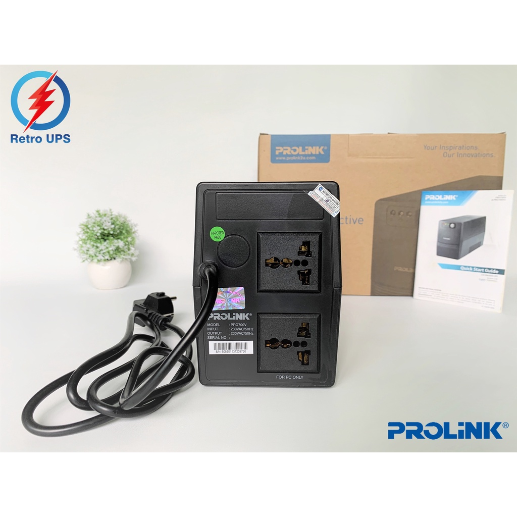 UPS Prolink Pro700V 650VA BARU Line Interactive UPS with Stabilizer