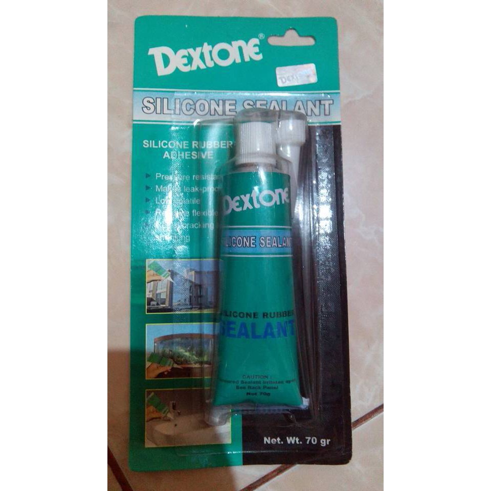 Lem Silicon silikon Rubber Sealant Kaca Aquarium akuarium dextone