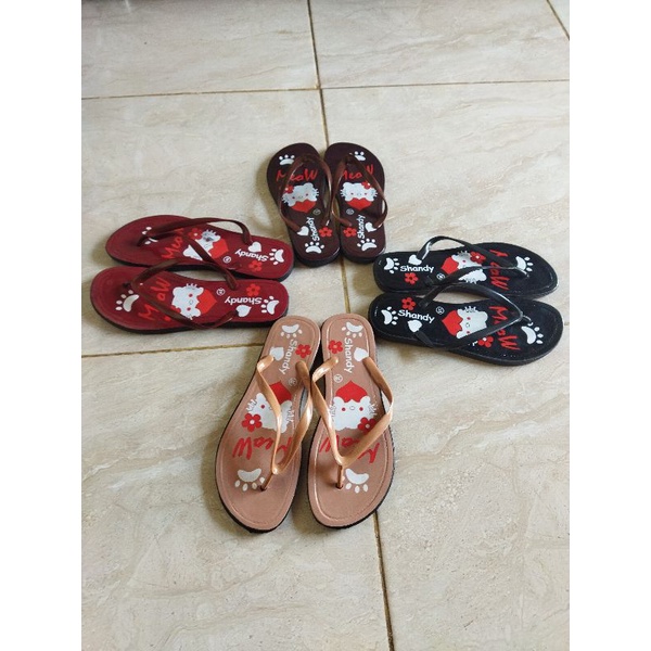 sandal wanita jepit jelly karet terlaris ukuran 37-40