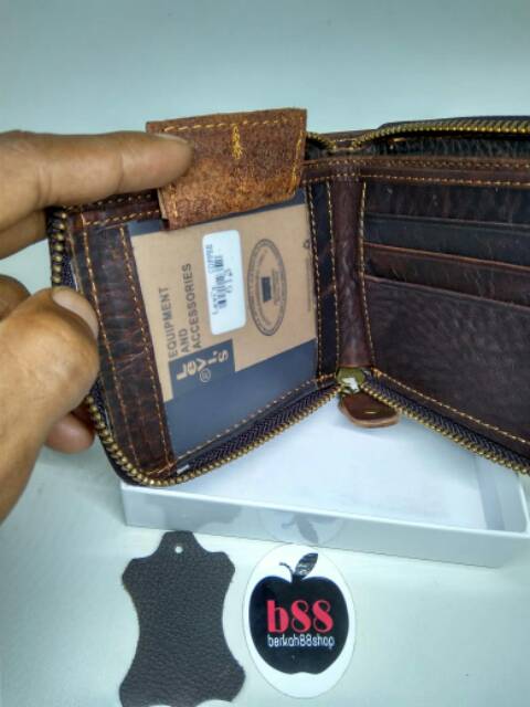 Dompet Kulit Pria Wanita Levis 613 Bahan Kulit Sapi Asli | Dompet Murah