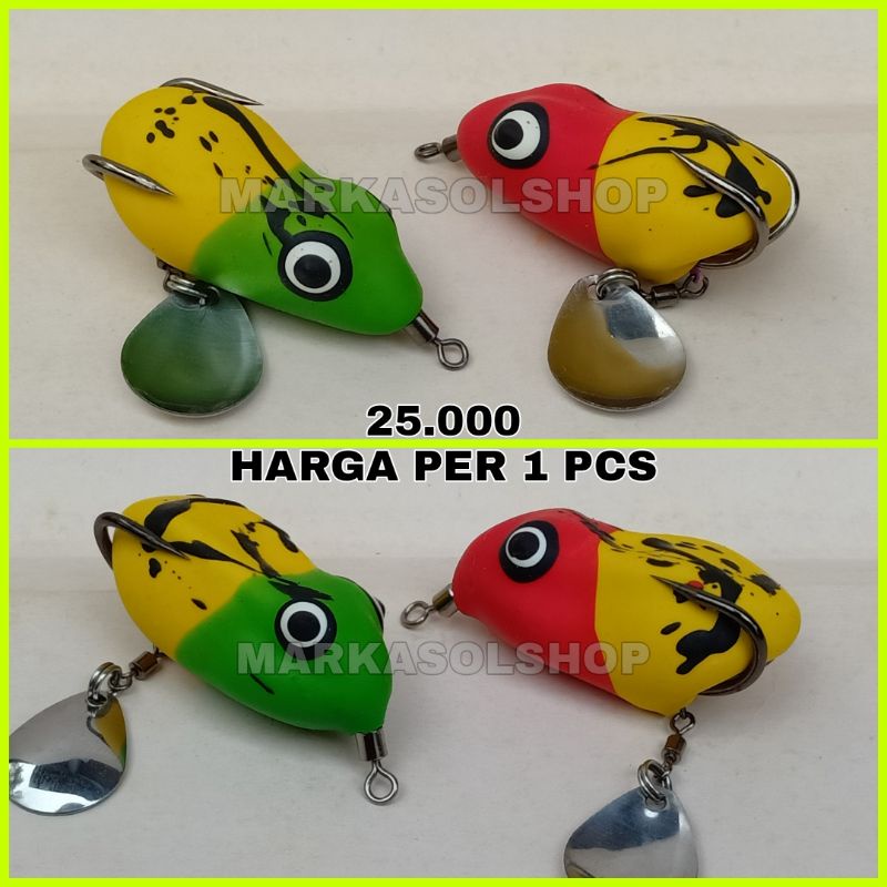 SOFT FROG LURE CASTING MINOW SOFTFROG UMPAN MANCING MAINAN KODOK 4CM