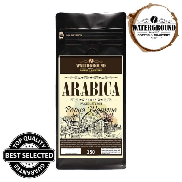 

Bubuk / Biji Kopi Arabica(Arabika) 150 GR Papua Wamena Kualitas Top