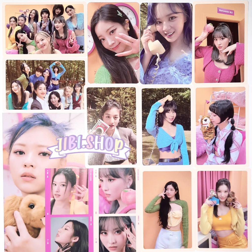 [photocard] twice between 1&2 official pc jeongyeon momo sana jihyo dahyun chaeyoung tzuyu pc photoc