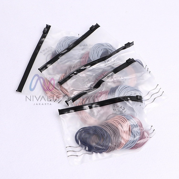 KARET IKAT RAMBUT ISI 100PCS WARNA WARNI GELANG IKAT RAMBUT / KUNCIR RAMBUT KOREA STYLE ELASTIS-2