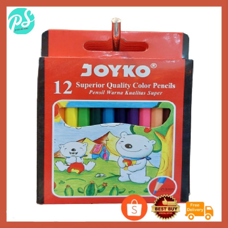 

PENSIL WARNA JOYKO CP-S12 MINI isi 12 warna