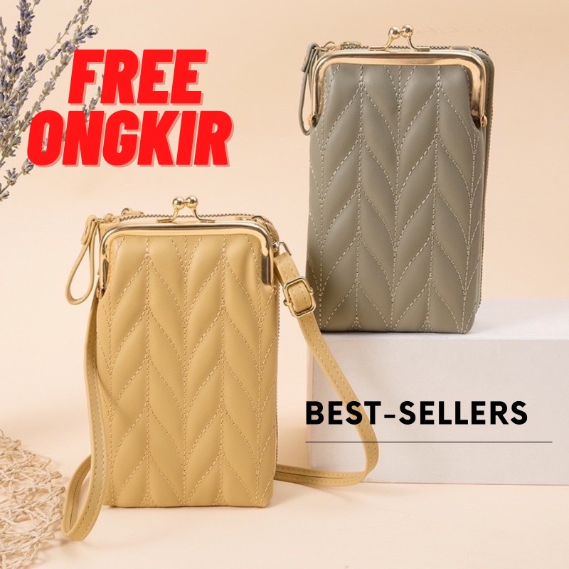 Tas wanita Tas selempang wanita Dompet HP Tas dompet multifungsi wanita  Tas HP korea terbaru .77.ID