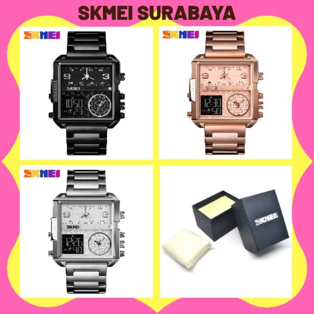 [ COD ] SKMEI 1584 ORIGINAL ANTI AIR WATERPROOF JAM TANGAN PRIA SURABAYA
