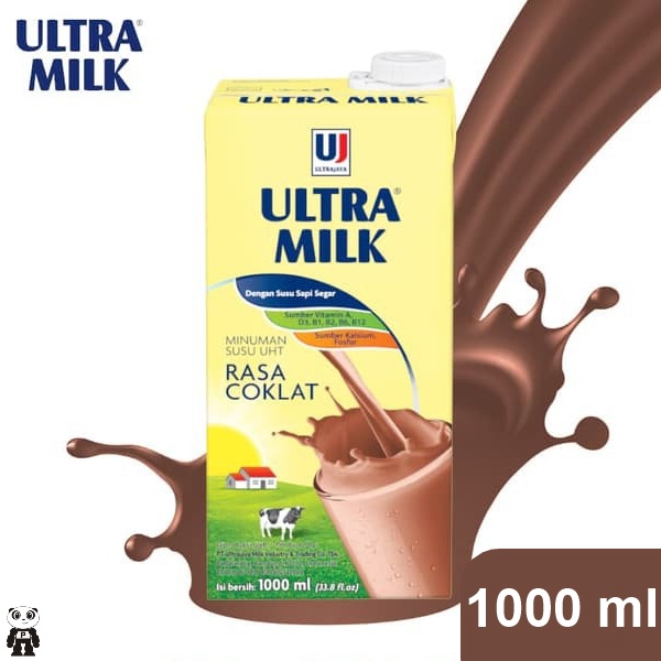 Susu Ultra Milk 1000 ml (1 liter) Full Cream / Coklat ( 1 KARTON ISI 12)