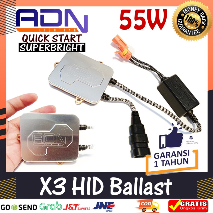 adn.in BALLAST HID X3 DC 55 WATT DIGITAL QUICK START SUPERBRIGHT BY ADN 55W