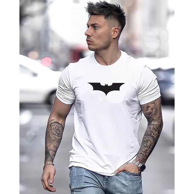 Hokyshop92 Kaos Distro Pria Batman Lengan Pendek Baju Oblong Dewasa Tshirt Cod