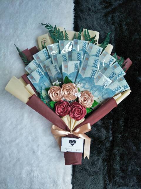 Buket Uang Kertas Bouquet Money Buket Duit Buket Bunga Uang Kertas Murah Semarang Shopee Indonesia