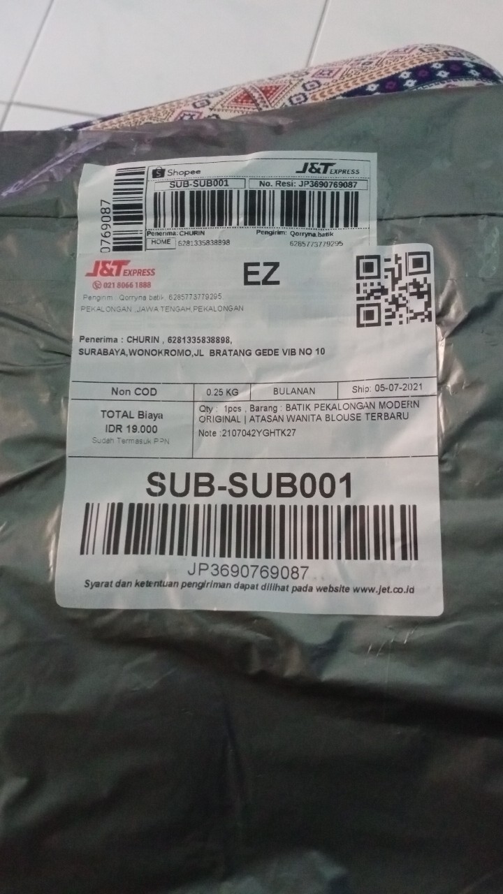 Batik Pekalongan Modern Original | Atasan Wanita Blouse Terbaru New Getlegrils Batik Wanita