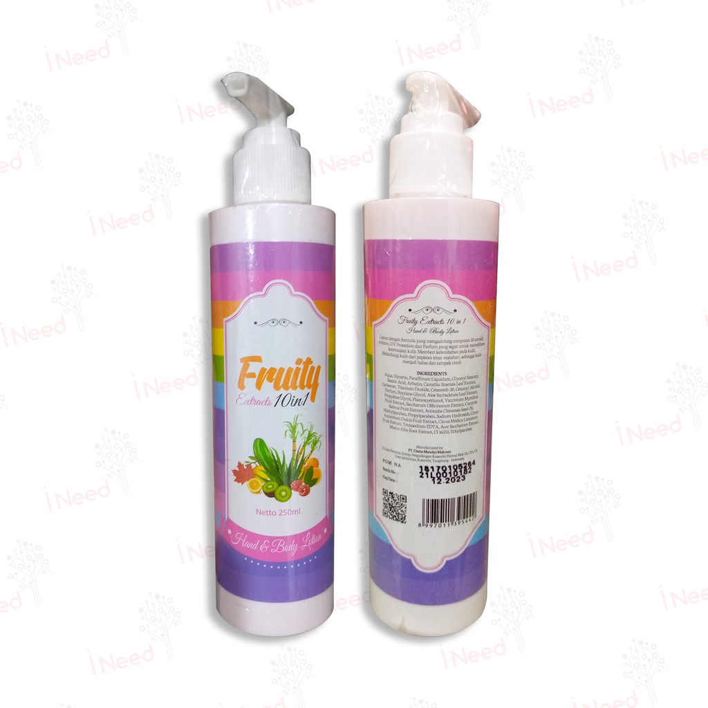 (INEED) Lotion fruity Fruitamin BPOM Original 100%