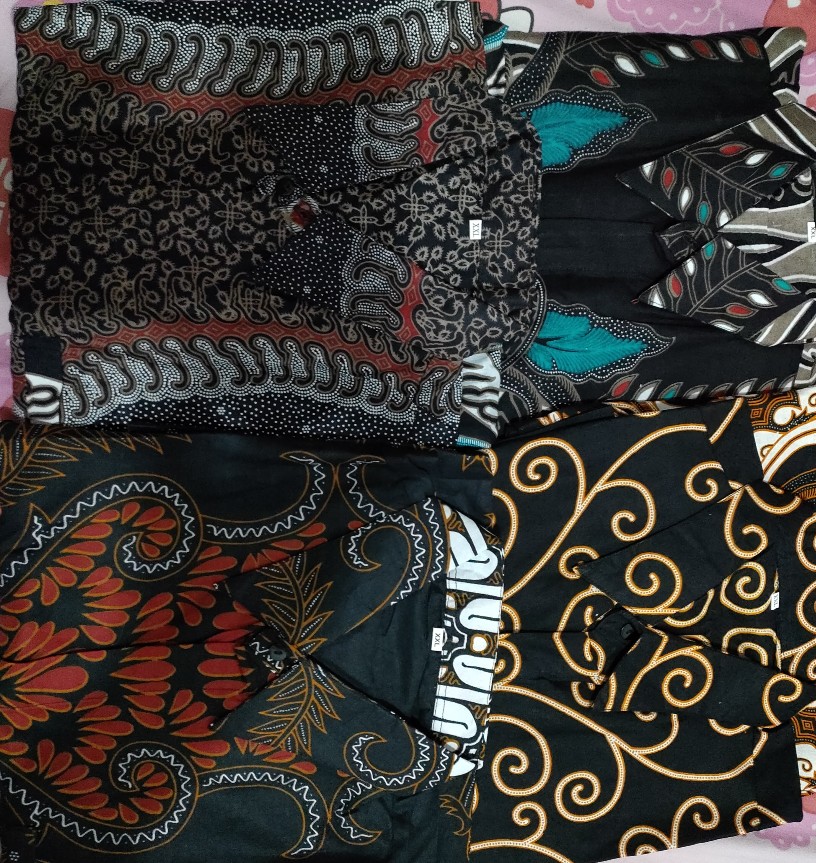 Kemeja Pria Batik Jumbo 4l-5l Atasan Baju Hem Batik Big Size Ukuran Besar Seragam Rhn