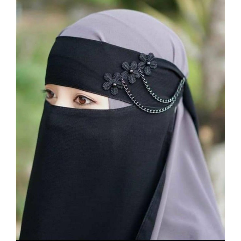 Niqab Bandana Niqab Cadar Niqab yaman Niqob Cadar Niqob Virall Termurah MELATI RANTAI