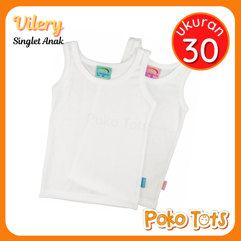 Vilery Singlet Anak Ukuran 30 Kaos Dalam Lembut WHS