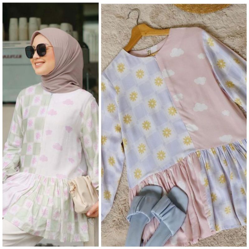 Sunny Blouse size M L XXL by Vanilla Hijab Official