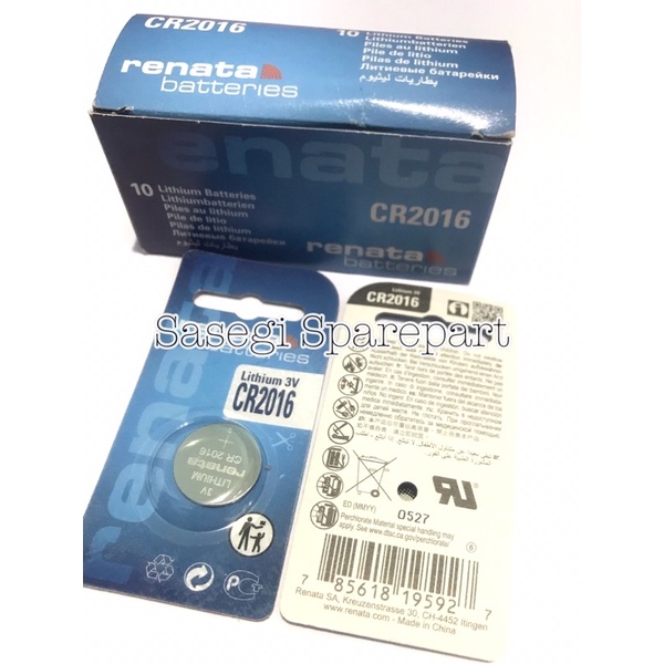 Baterai Renata CR2016 Original Lithium 3V Renata CR 2016 Renata 2016 Original