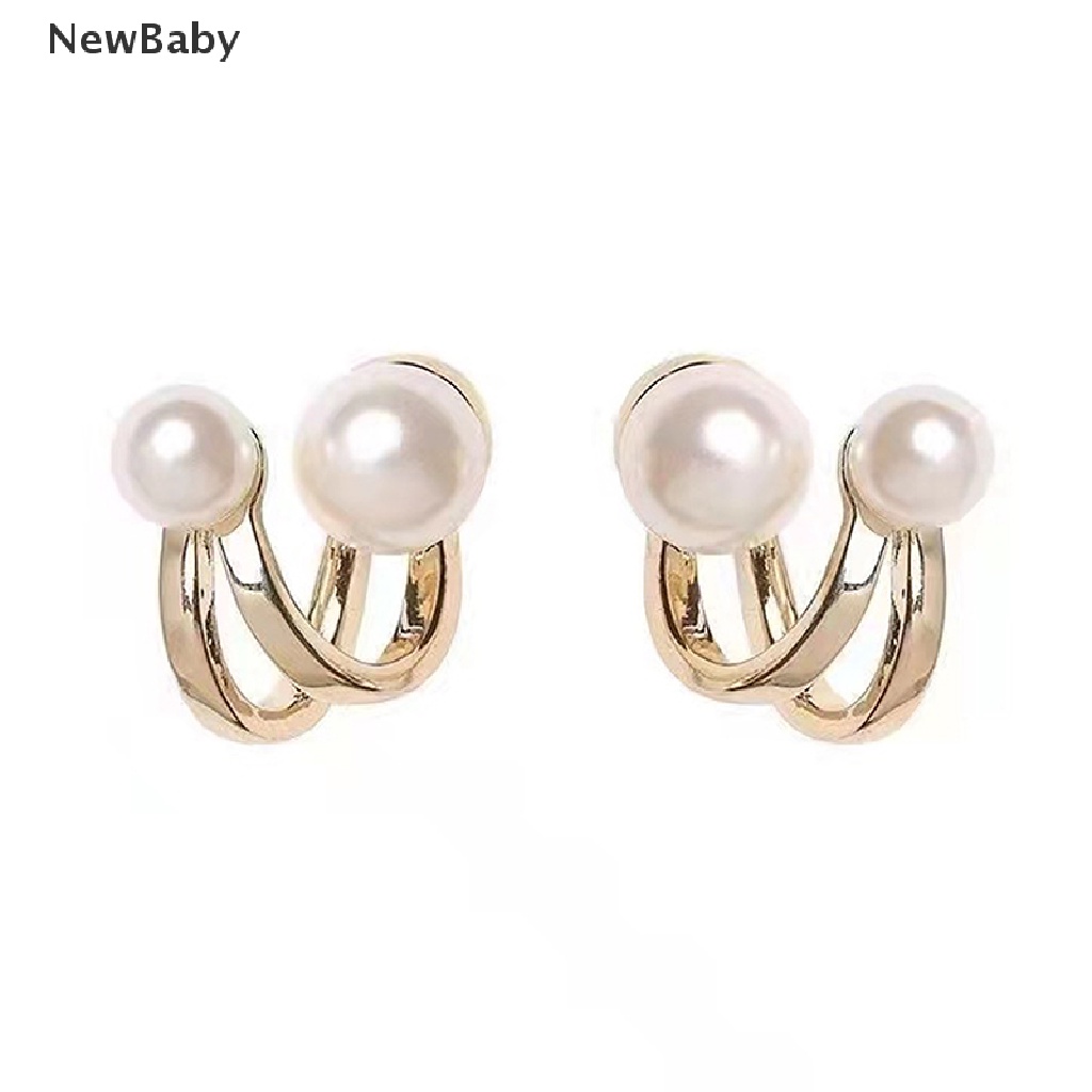 Anting Stud Mutiara Gaya Retro Korea Untuk Pesta Natal