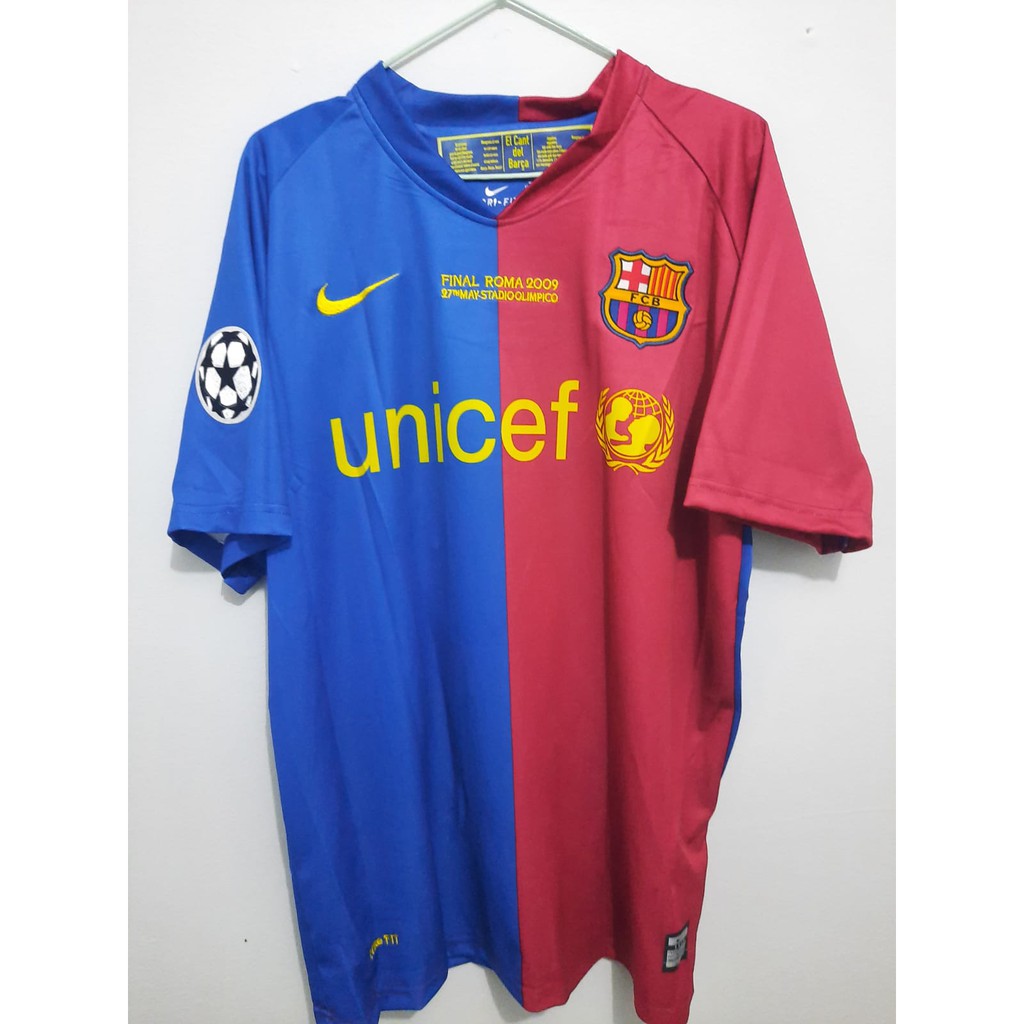 jersey retro barcelona. home 2009 barca_ jadul final roma