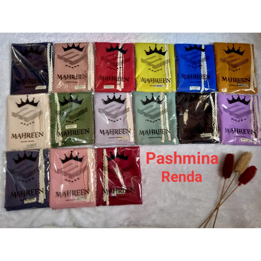 Pashmina renda diamond crape instan