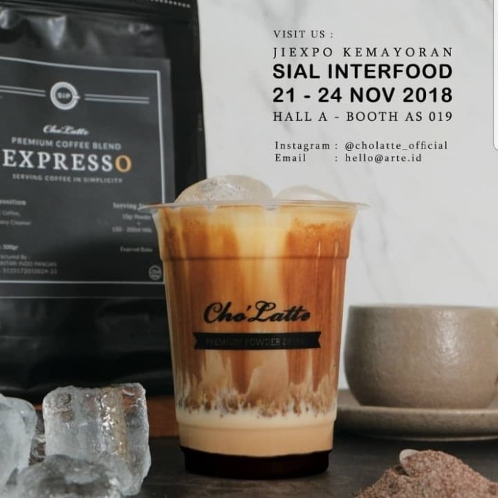 

EXPRESSO COFFEE BLEND ES KOPI SUSU CHOLATTE POWDER DRINK ENAK JAKARTA