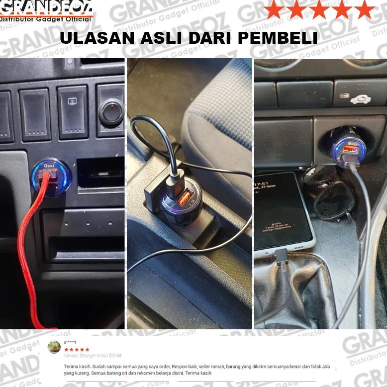 Taffwere 2 Dual Port Usb Charger Smartphone Handphone 2 Lubang Qc Mobil Qualcomm Qualcom 6A Fast Cha