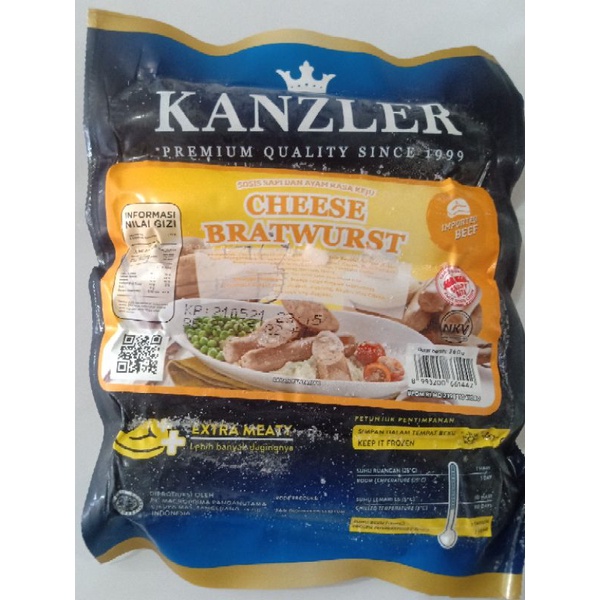 

Kanzler Cheese bratwurst 500gr
