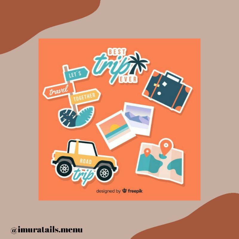 45pcs Sticker Tumblr  Travelling 2