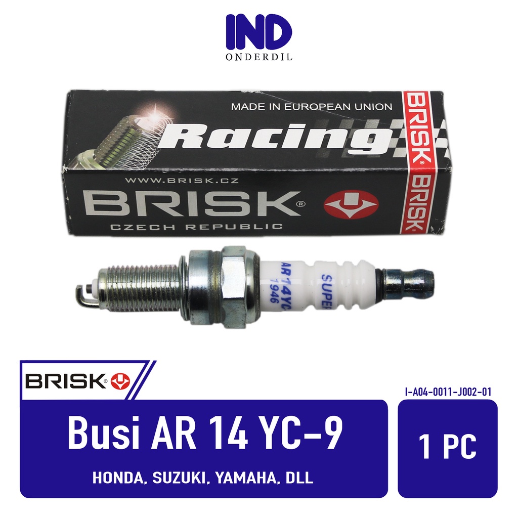 Busi Motor Copper-Kuper Racing Brisk AR14YC-AR 14YC-14-YC Blade Lama-New FI &amp; Revo Absolute-Fit &amp; Vario Lama-Techno 110 &amp; Mega Pro &amp; PCX 125 &amp; Supra X 125 PGM FI-New &amp; Aerox 125 &amp; Xeon &amp; X-Max