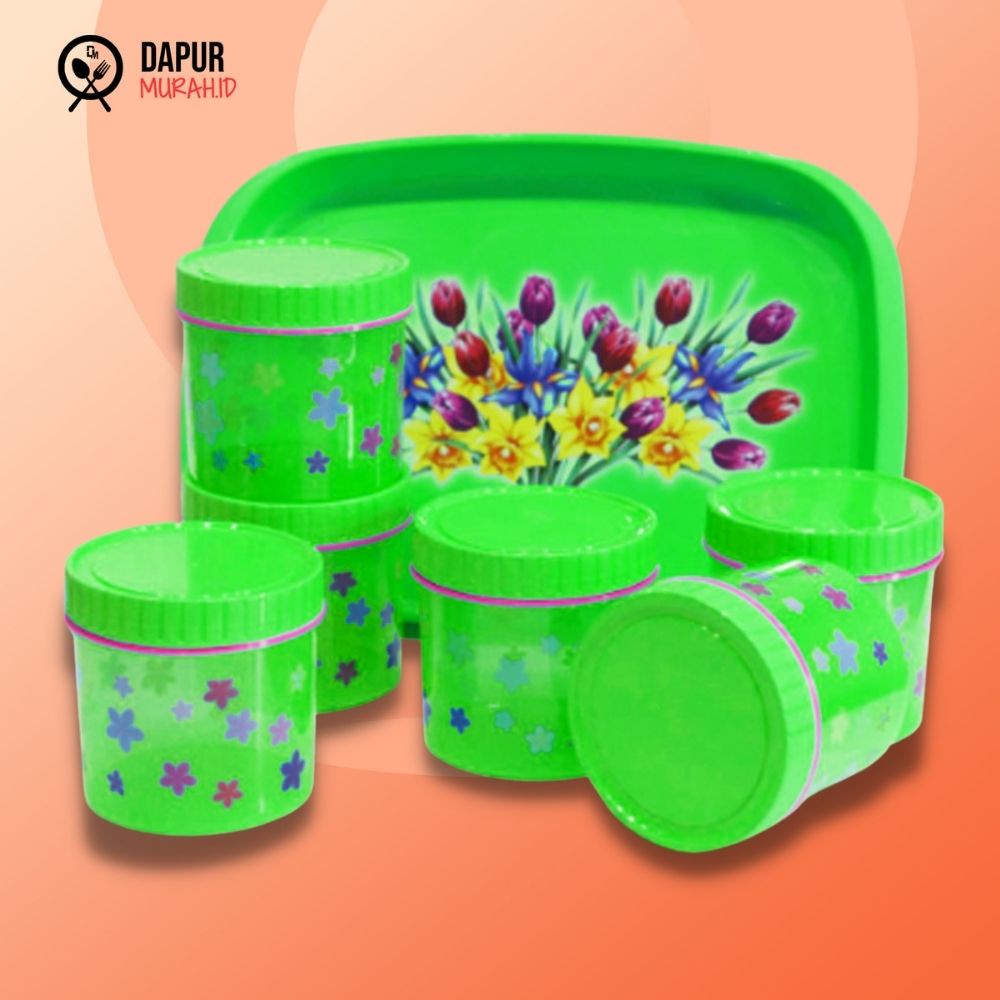 Toples Jumbo Set Tonam Calista - isi 6 pcs + Nampan Baki - Random Colour