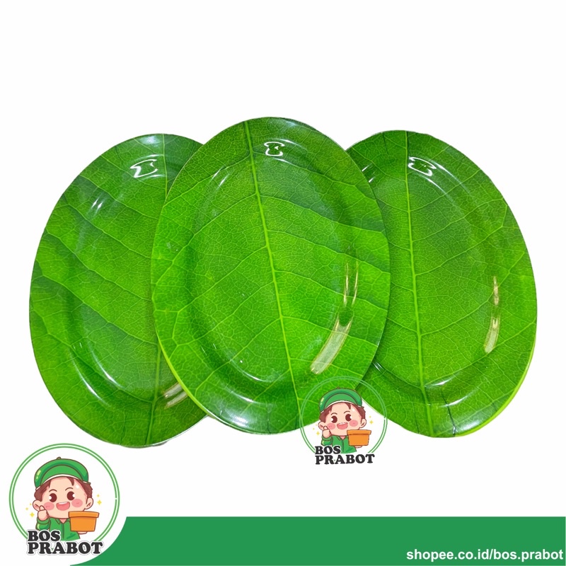 PIRING OVAL MELAMIN 3 PCS/ PIRING DAUN OVAL MELAMIN / PIRING PECEL LELE MELAMIN / PIRING PECEL AYAM