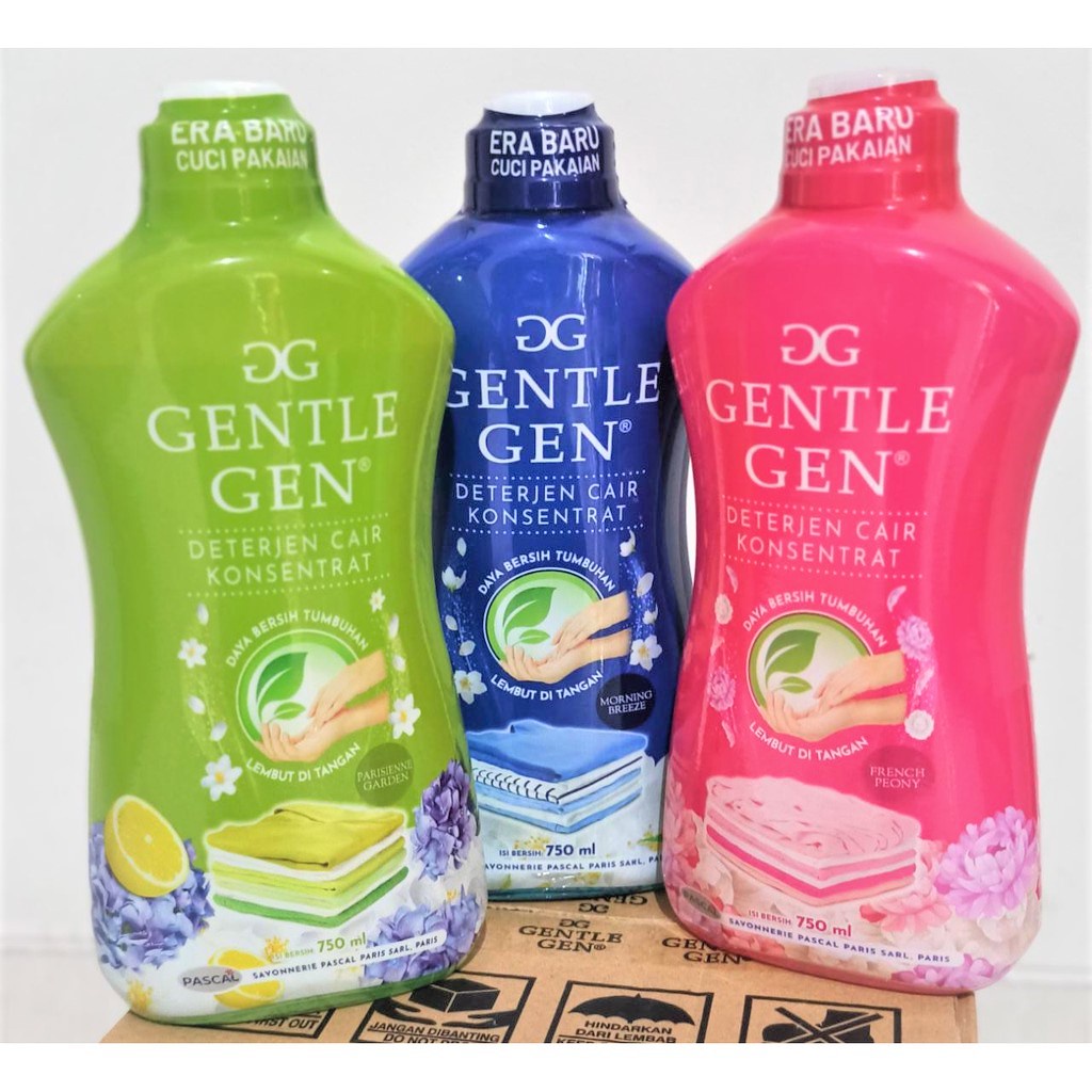 Gentle Gen 750 ML Detergen pakaian detergen cair konsentrat deterjen cair sabun cuci baju cair gentle gen morning breeze frech peony parisienne garden frech peony