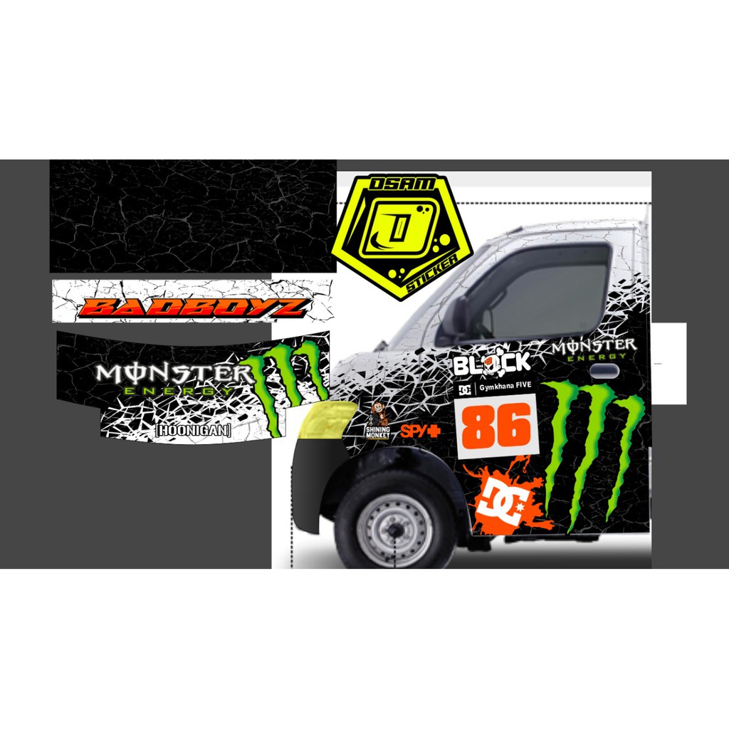 STIKER DECAL GRANDMAX FULL KABIN NINGGAL BEMPER KEN BLOCK MONSTER