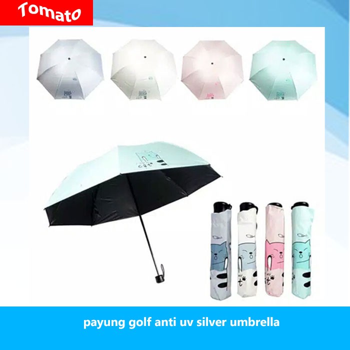 payung golf anti uv silver umbrella